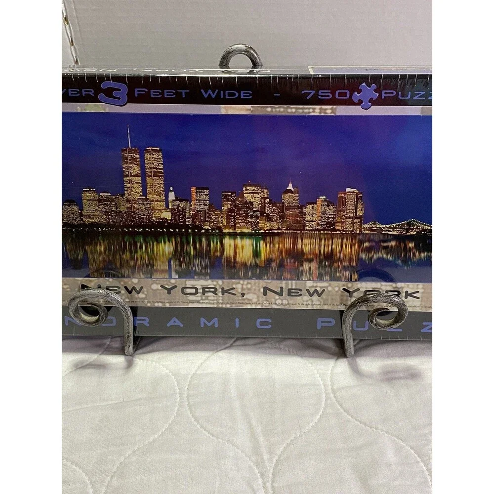 New York City Skyline Panoramic Jigsaw Puzzle Twin Towers 765 Piece Sealed